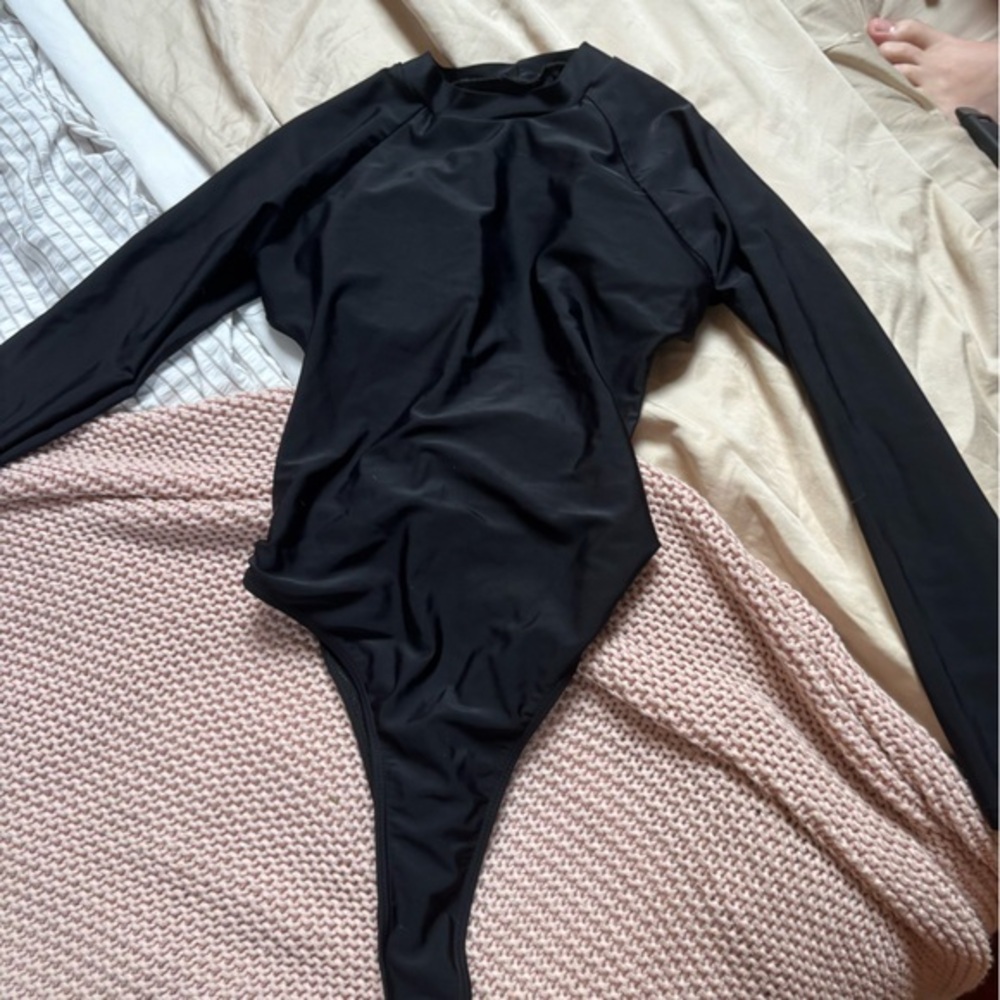 Black Long Sleeve Bodysuit